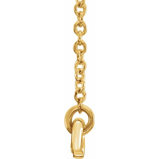14k Yellow 1/6 Ctw Natural Diamond Bar 17.5' Necklace