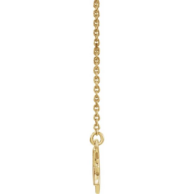 14k Yellow .04 Ctw Natural Diamond Star 16-18'  Necklace