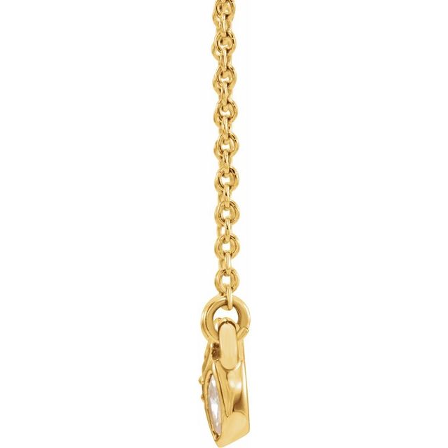 14k Yellow 1/5 Ctw Natural Diamond 16-18' Necklace