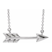 14k White Arrow 16'-18' Necklace