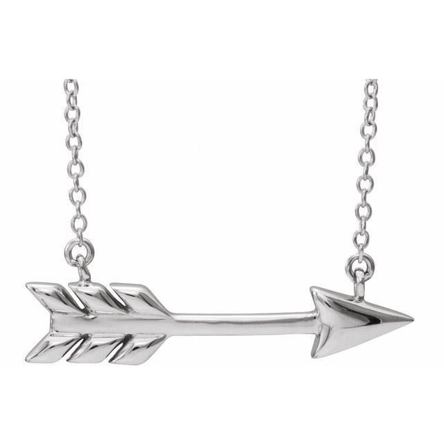 Sterling Silver Arrow 16'-18' Necklace