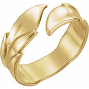14k Yellow Leaf Ring