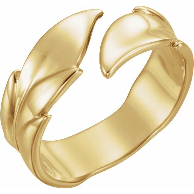 14k Yellow Leaf Ring