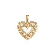 14k Yellow Heart Pendant