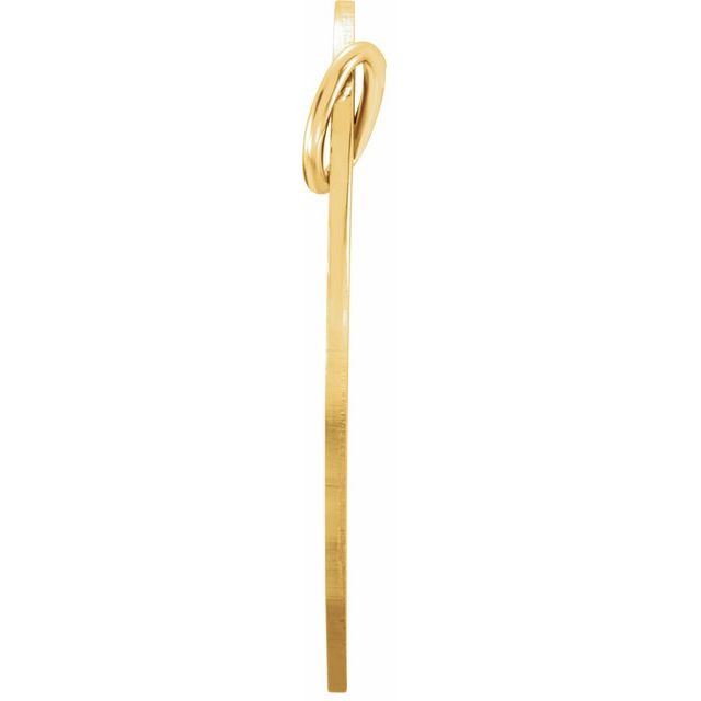 18k Yellow Vermeil Posh Mommy® Large Engravable Heart Loop Pendant