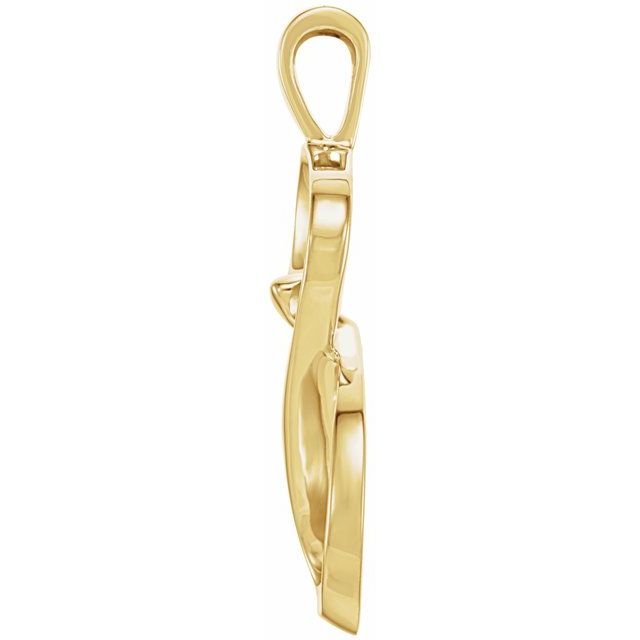 14K Yellow Freeform Pendant