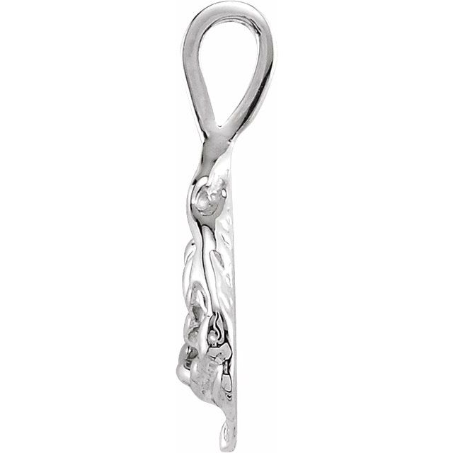 14k White Nugget Pendant