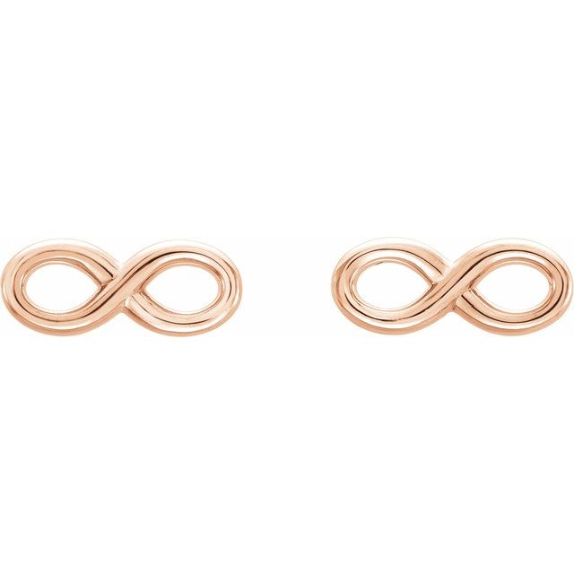 14k Rose Infinity-inspired Earrings