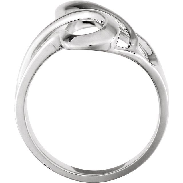 14K White Freeform Ring