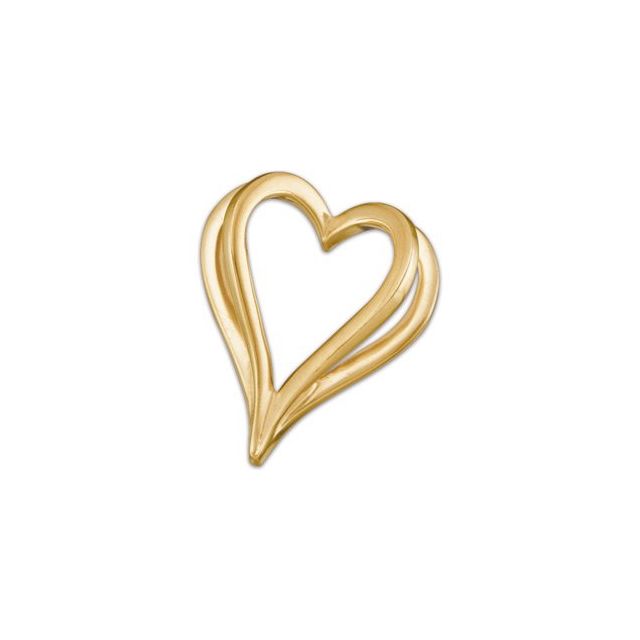 14K Yellow Heart Slide Pendant