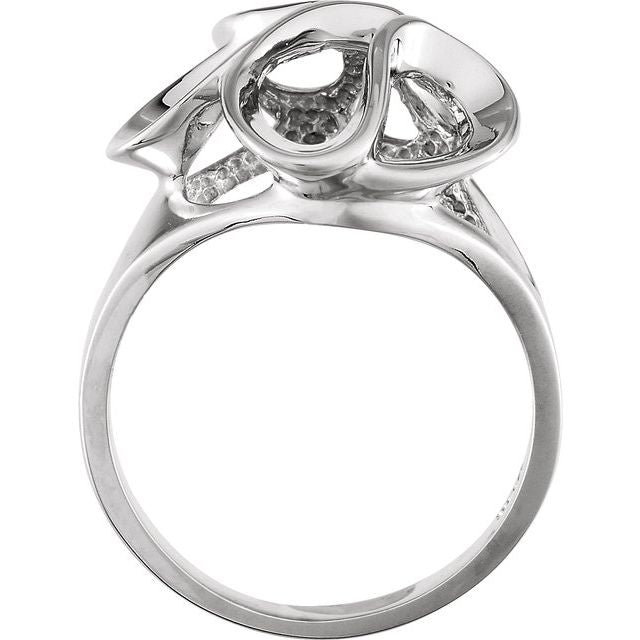 14k White Freeform Ring
