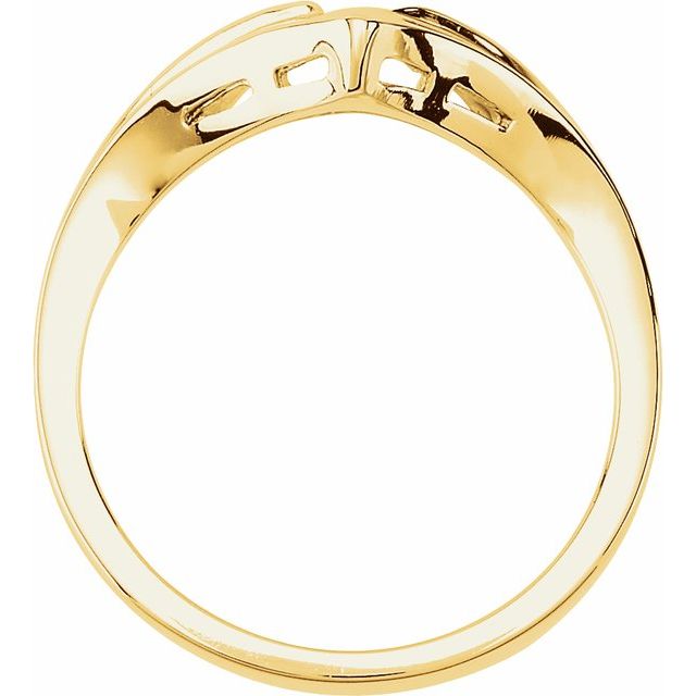 14K Yellow V Ring