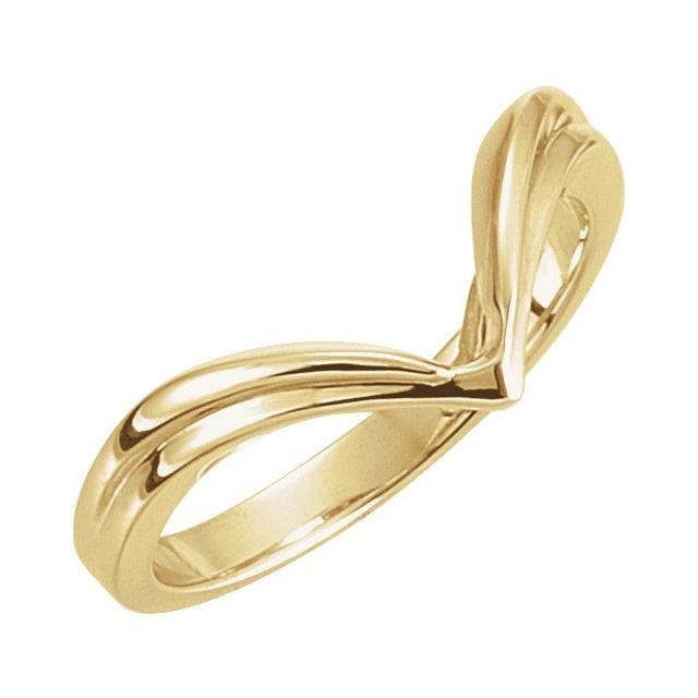 14K Yellow V Ring