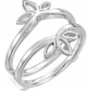 14K White Ring Guard