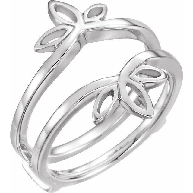 14K White Ring Guard