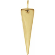 14k Yellow Triangle Pendant