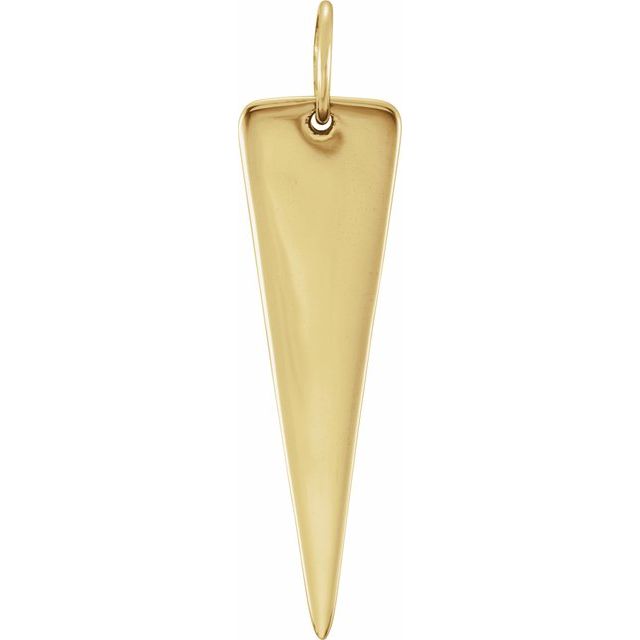 14k Yellow Triangle Pendant