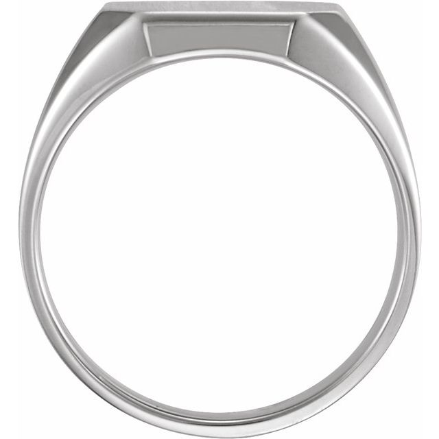 Sterling Silver 16x14 mm Octagon Signet Ring