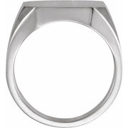 Sterling Silver 18x16 Mm Octagon Signet Ring