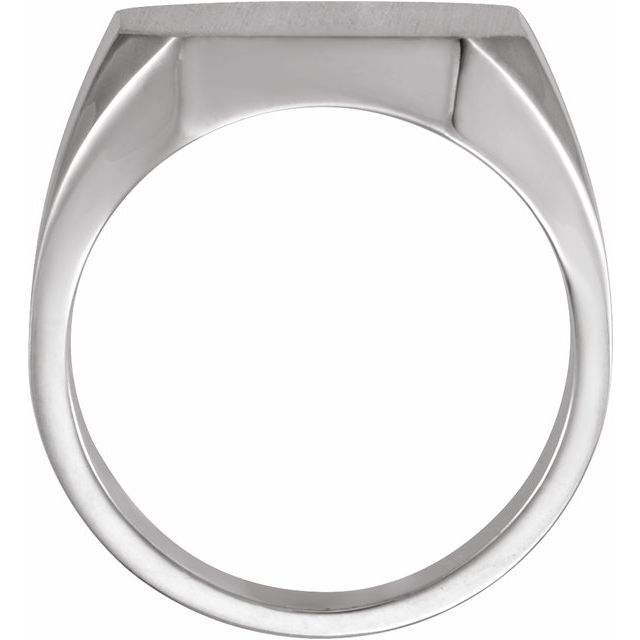 Sterling Silver 18x16 Mm Octagon Signet Ring