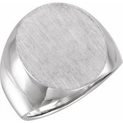 Sterling Silver Oval Signet Ring
