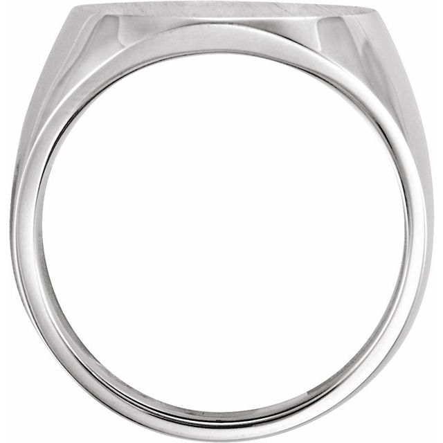 Sterling Silver Oval Signet Ring