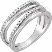 14k White 1/4 Ctw Natural Diamond Ring