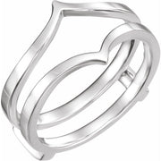 14K White Ring Guard
