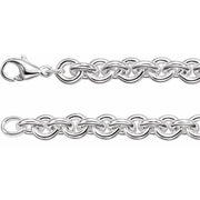 Sterling Silver 9 Mm Round Cable 8' Chain