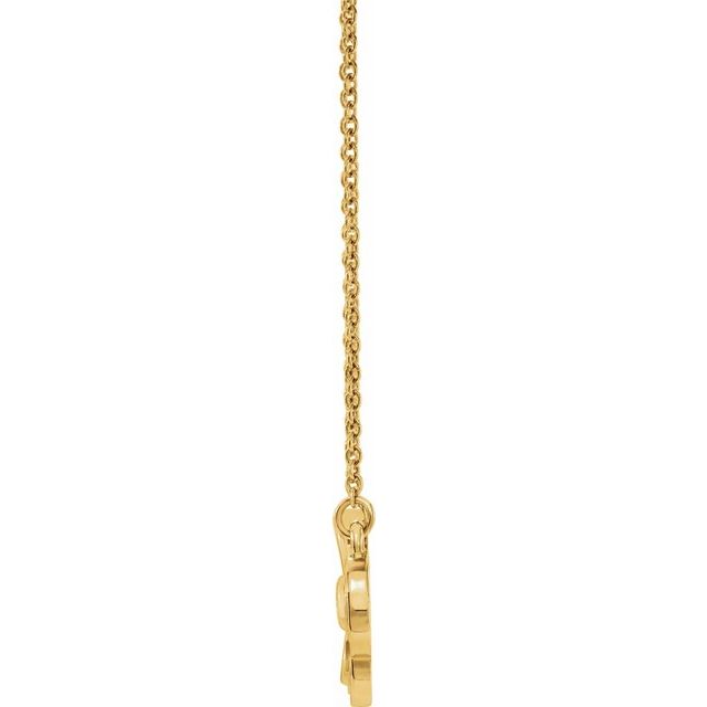 14k Yellow Clover 18' Necklace
