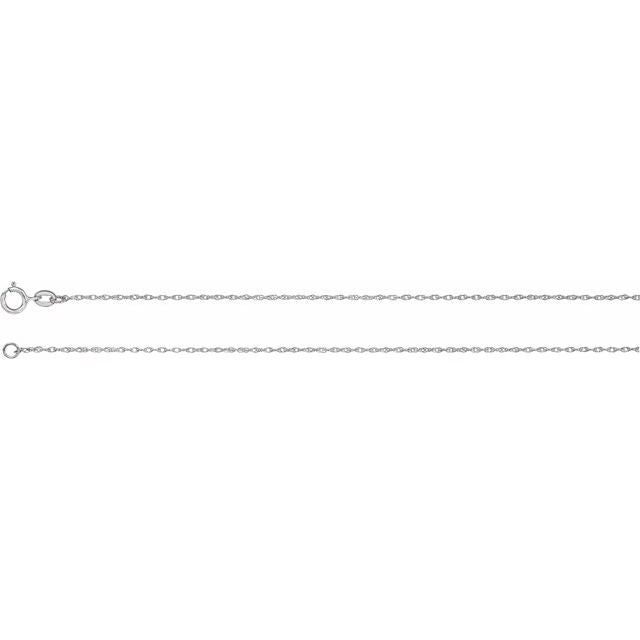 Sterling Silver 1 mm Rope 18' Chain
