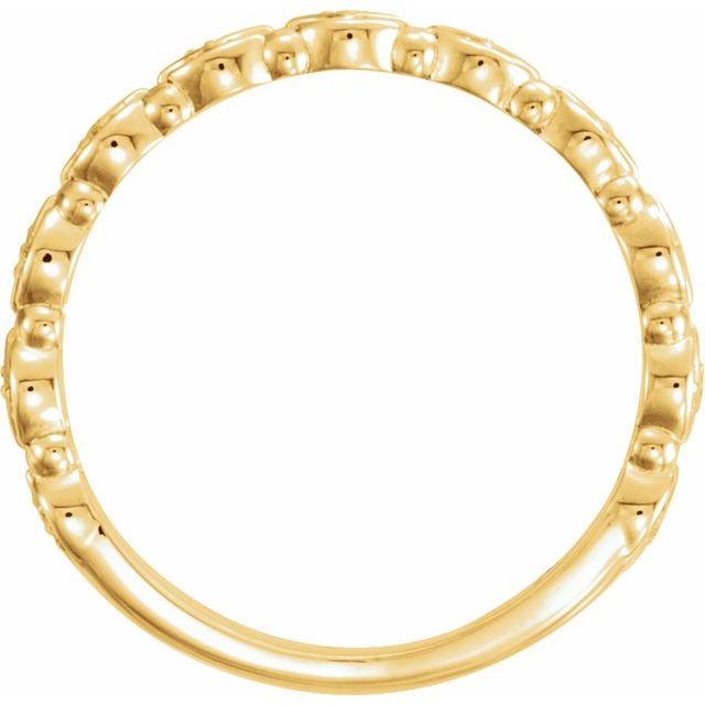14k Yellow 1/8 Ctw Natural Diamond Stackable Ring