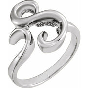 14k White Freeform Ring