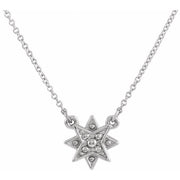 Sterling Silver Star 16-18' Necklace
