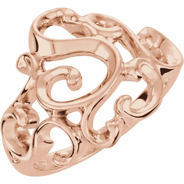 14K Rose Freeform Ring