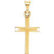 14K Yellow Cross Pendant