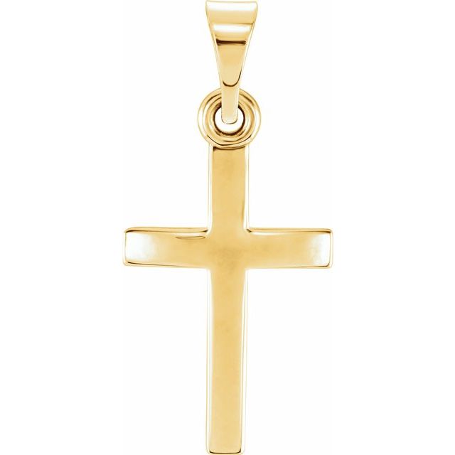 14K Yellow Cross Pendant