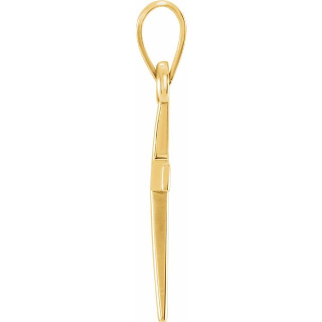 14k Yellow Cross Pendant