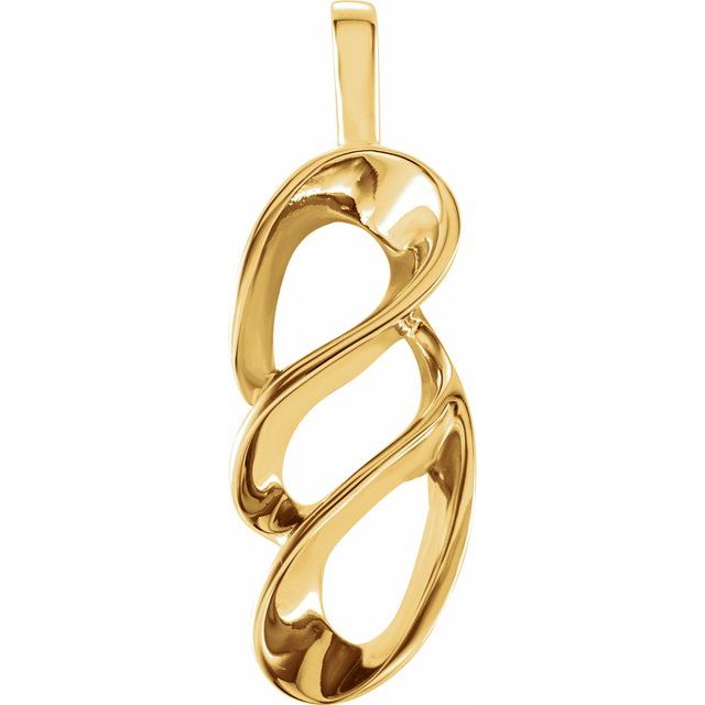 14K Yellow Freeform Pendant