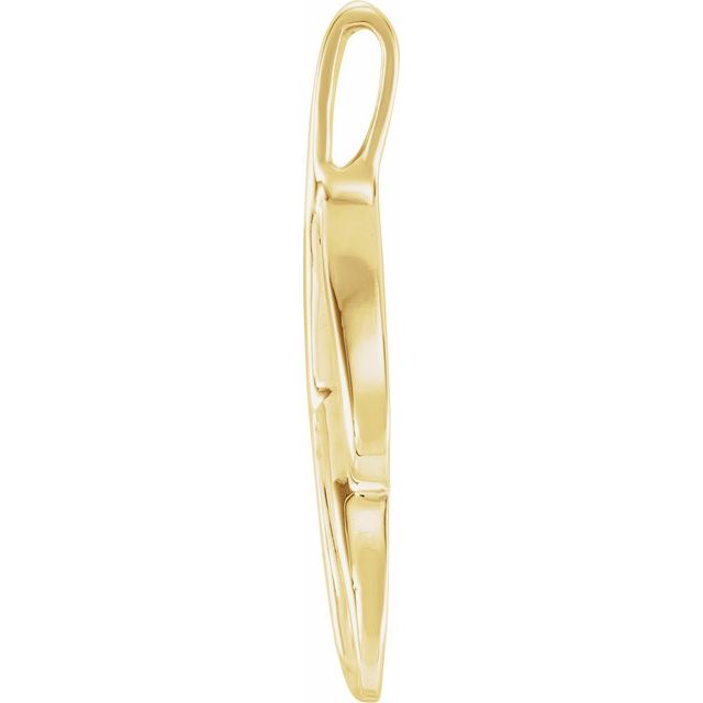 14K Yellow Freeform Pendant
