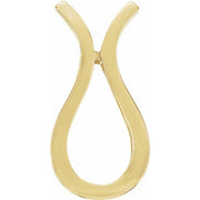 14K Yellow 20.7x10 mm Freeform Pendant