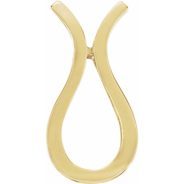 14K Yellow 20.7x10 mm Freeform Pendant
