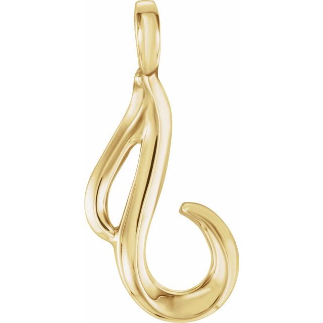 14K Yellow Freeform Pendant