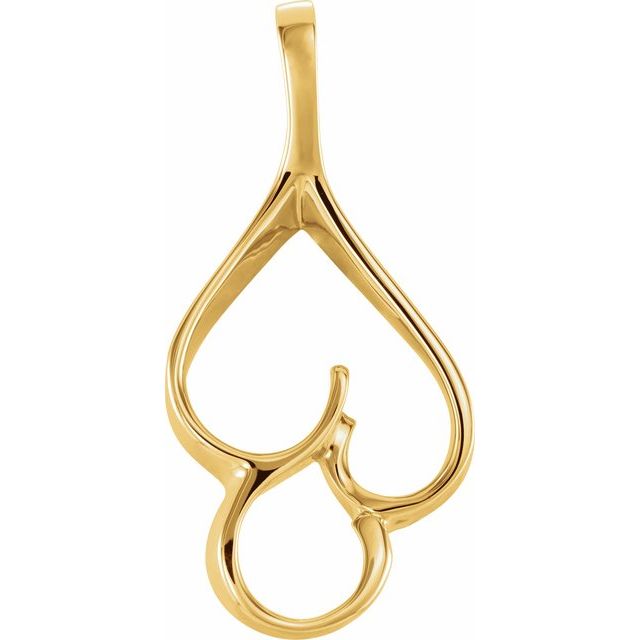 14k Yellow Freeform Pendant