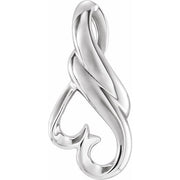 14k White Freeform Pendant