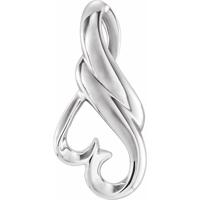 14k White Freeform Pendant