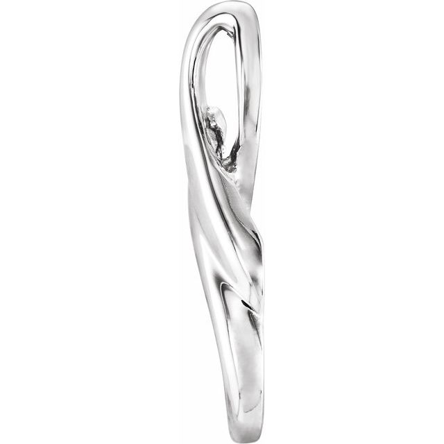 14k White Freeform Pendant