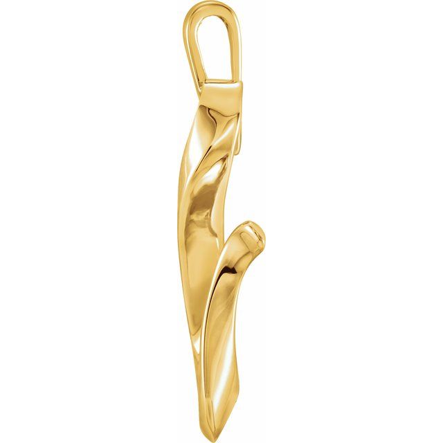 14K Yellow Freeform Pendant