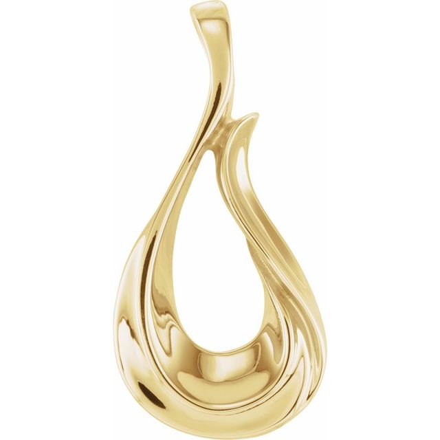 14K Yellow Freeform Pendant
