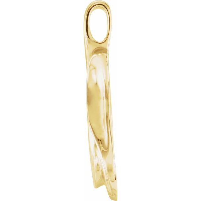 14K Yellow Freeform Pendant